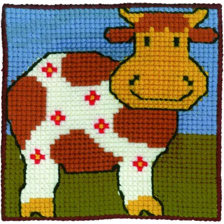 Permin Zestaw do Haftu Dziecięcy Gobelin Krowa 25x25cm