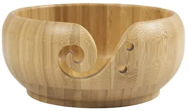 Miska na włóczkę, śr. 15 cm, wys. 7,5 cm, bambus, 1 szt.