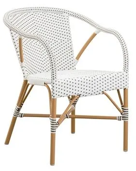Sika-Design Madeleine Exterior Krzesło kawiarniane Biały/Migdał