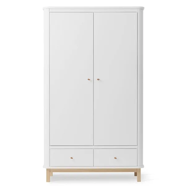Oliver Furniture Wood Szafa 2 Drzwi Biały/Dąb