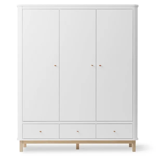 Oliver Furniture Wood Szafa 3 Drzwi Biały/Dąb