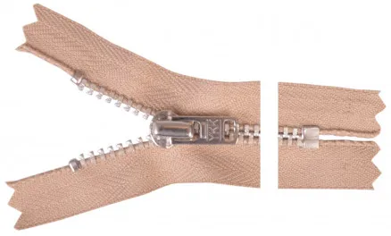 YKK Zamek błyskawiczny Aluminium 6cm 4mm Piasek