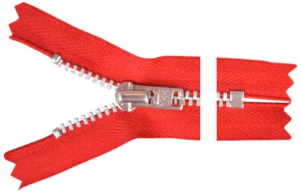 YKK Zamek błyskawiczny Aluminium 12cm 4mm Czerwony