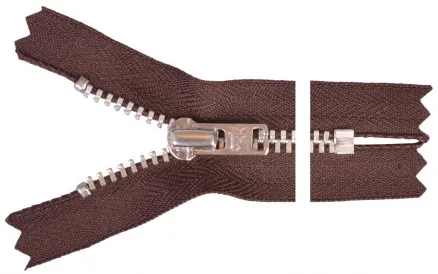 YKK Zamek błyskawiczny Aluminium 22cm 4mm Brązowy
