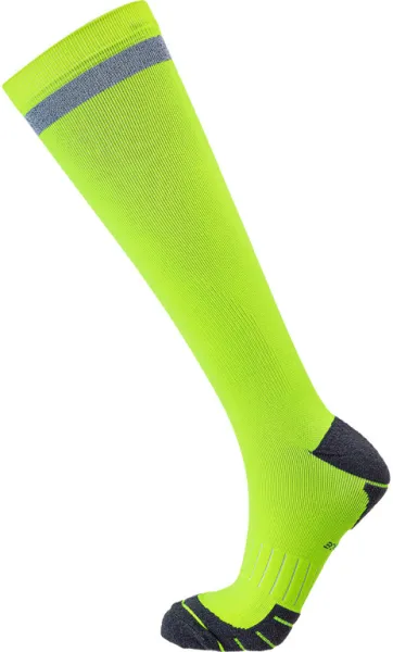 Endurance Torent Reflective Long - Skarpety do biegania z kompresją - Safety Yellow - Rozm. 39/