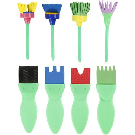Pędzle z pianki, dł.: 11–13 cm, szer.: 30–45 mm, 24 szt./ 24 op.