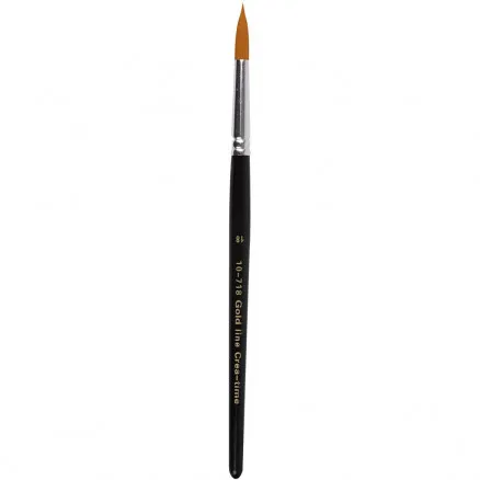 Pędzle Gold Line, Dł: 20 cm, Sz: 7 mm, okrągłe, 6 szt./ 6 op.